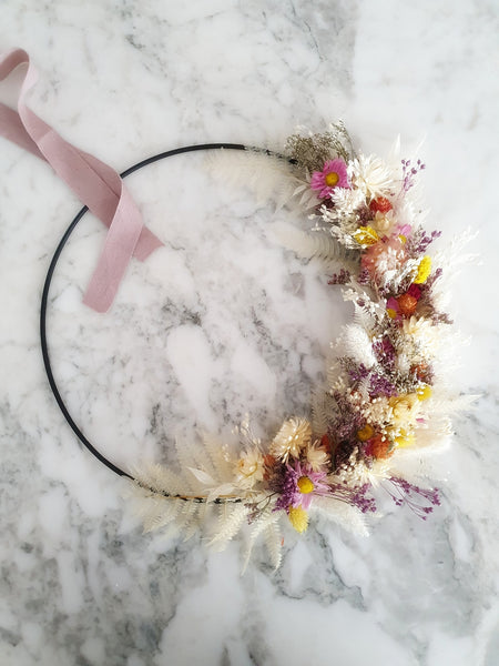 DIY-BOX FLOWER HOOP MET GEDROOGDE BLOEMEN